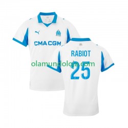 Camisola Olympique de Marseille Adrien Rabiot 25 Homem Equipamento Primeiro 2025-2026 Manga Curta